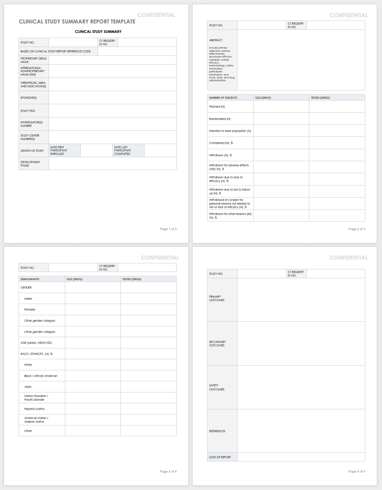 Free Clinical Trial Templates | Smartsheet Regarding Clinical Trial Report Template