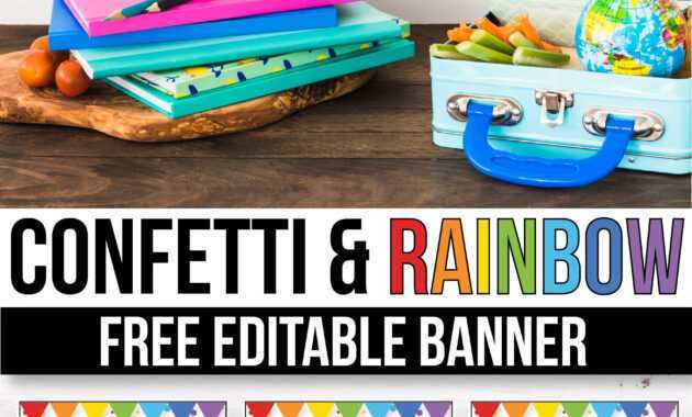 Free Confetti Banner For The Classroom - Confetti Classroom throughout Classroom Banner Template