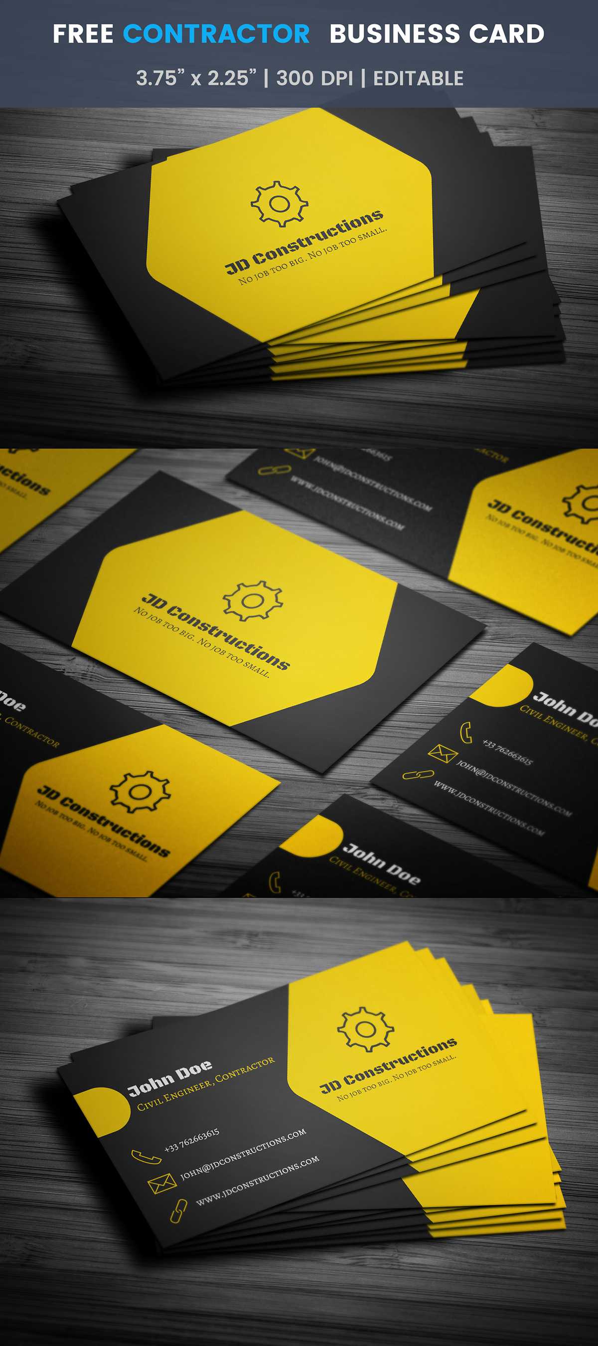 Free Construction Business Card Template On Student Show Pertaining To Construction Business Card Templates Download Free