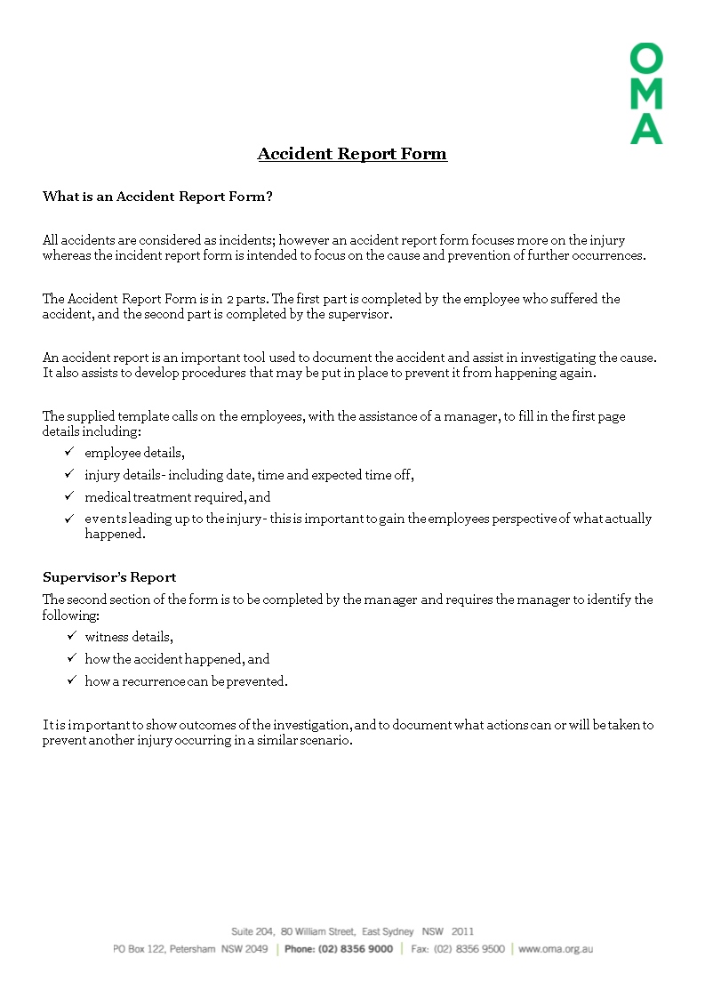 Free Construction Job Site Incident Report Form Templates At In Construction Accident Report Template