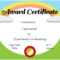 Free Custom Certificates For Kids | Customize Online & Print In Certificate Of Achievement Template For Kids