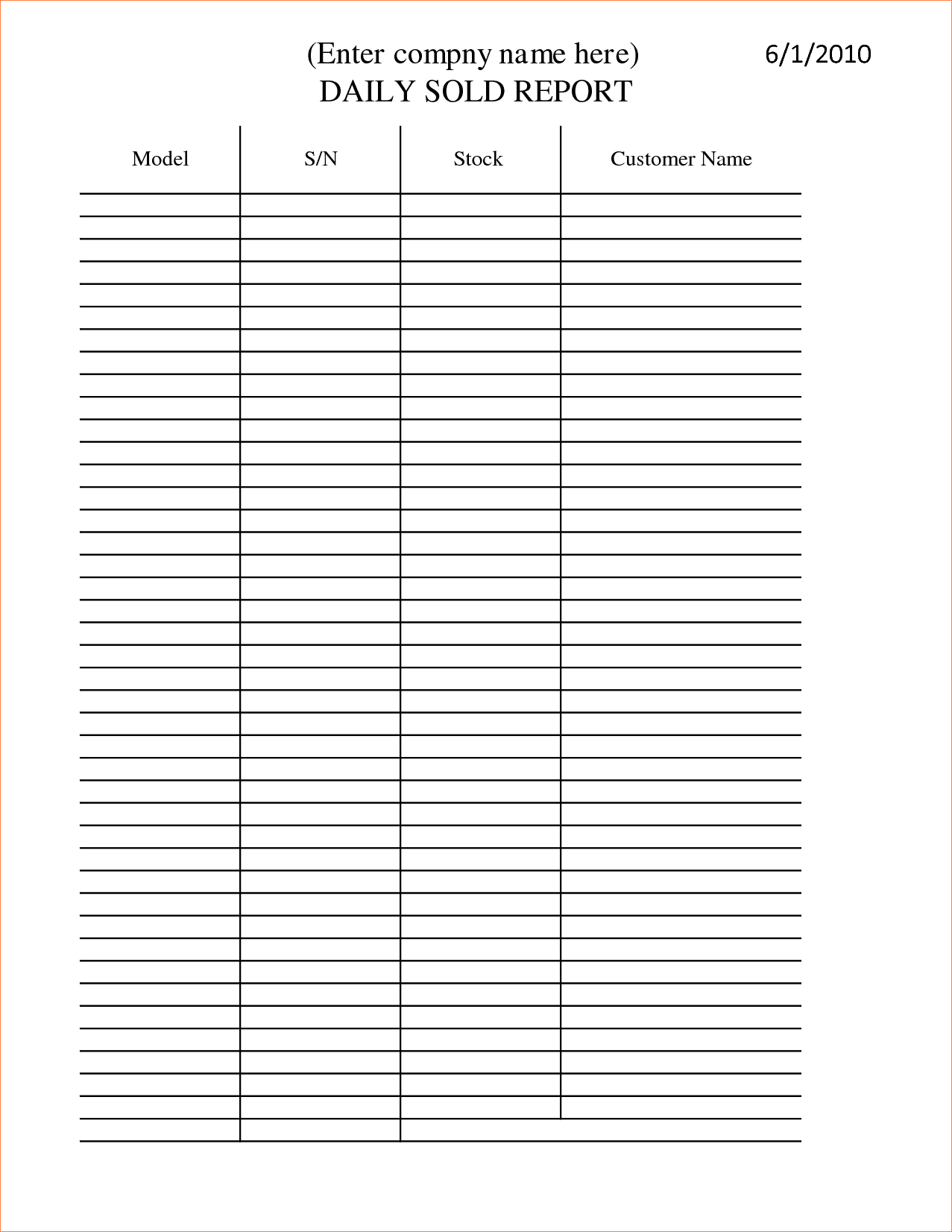 Free Daily Sales Activity Report Template And Restaurant Pertaining To Sales Activity Report Template Excel