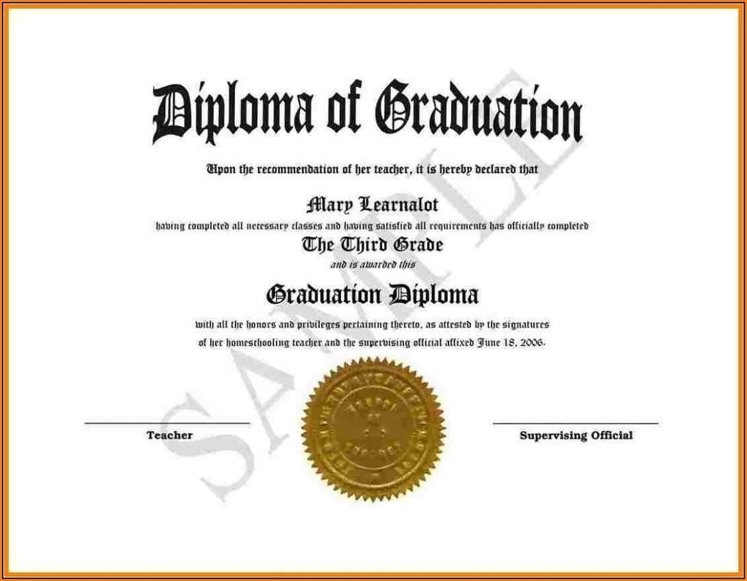 Free Diploma Templates Printable Certificates Pre Sample Of Pertaining To Free Printable Graduation Certificate Templates