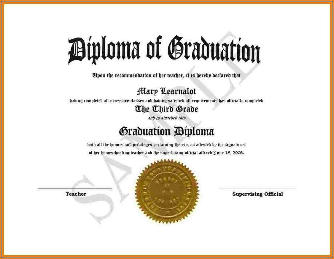 Free Diploma Templates Printable Certificates Preschool Intended For University Graduation Certificate Template