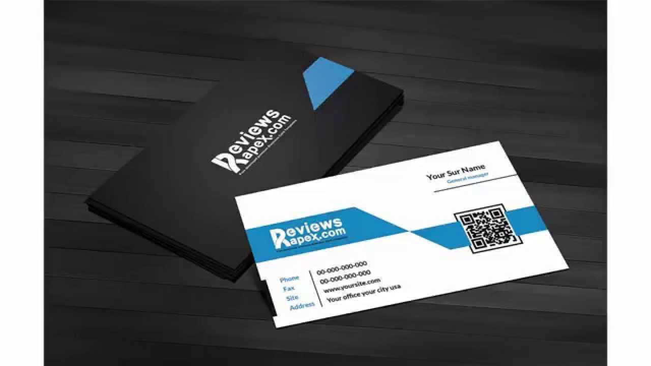 Free Download Black & Blue Corporate Business Card Template With Qr Code Pertaining To Qr Code Business Card Template