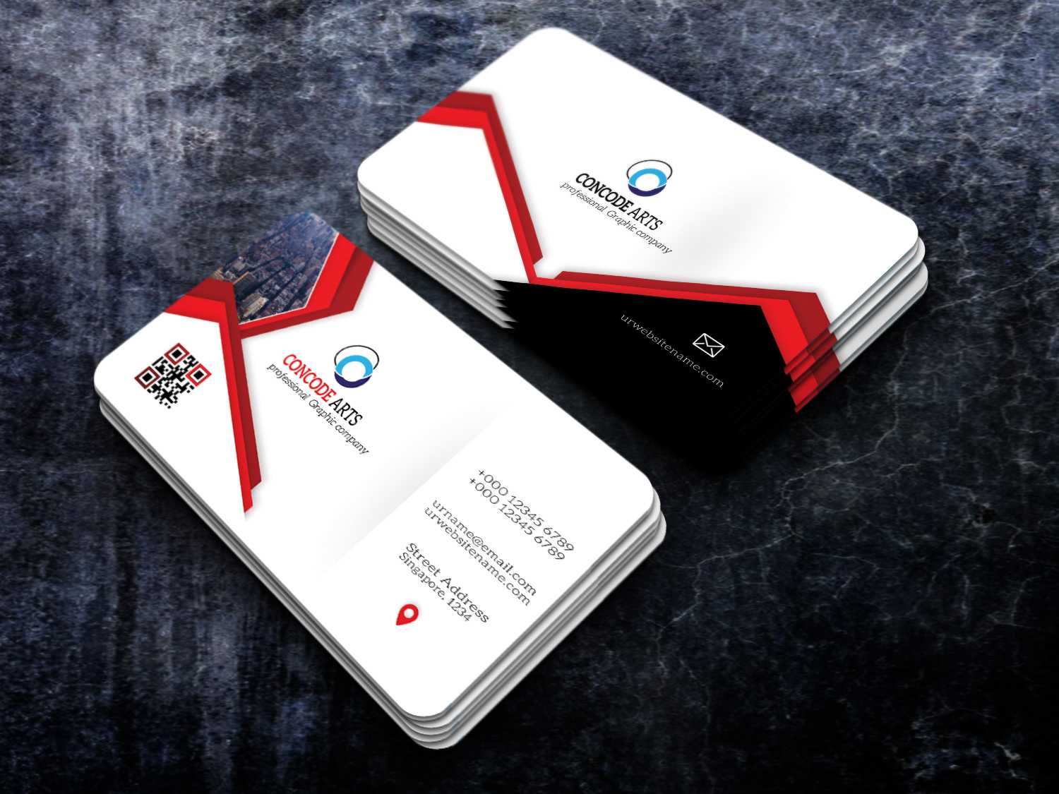 Free Download Professional And Creative Red Business Cards Pertaining To Professional Business Card Templates Free Download