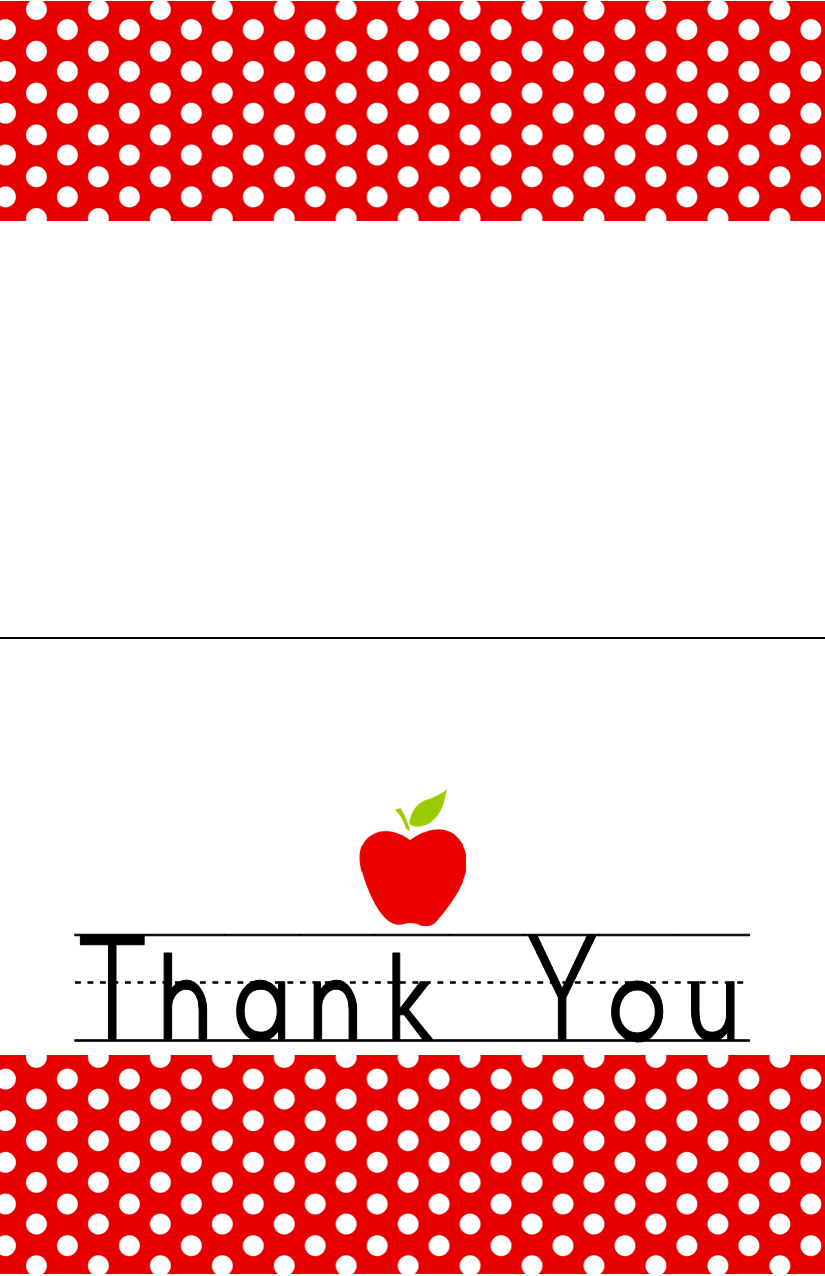 Free Download: Teacher Appreciation Week May 3 7 – Dimple Prints For Thank You Card For Teacher Template