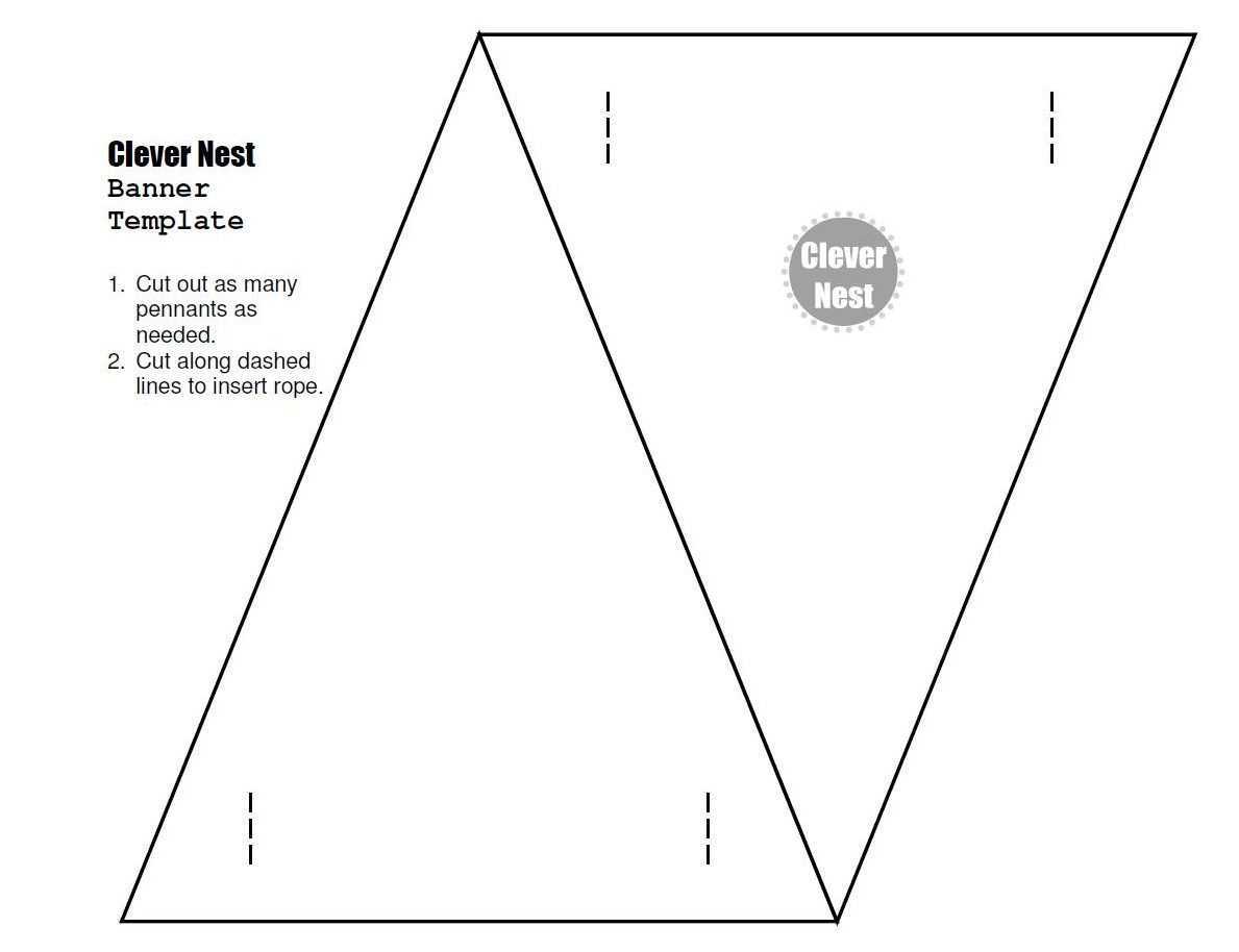 Free Downloadable Bunting Template. Yer Welcome :) | Free Inside Triangle Banner Template Free