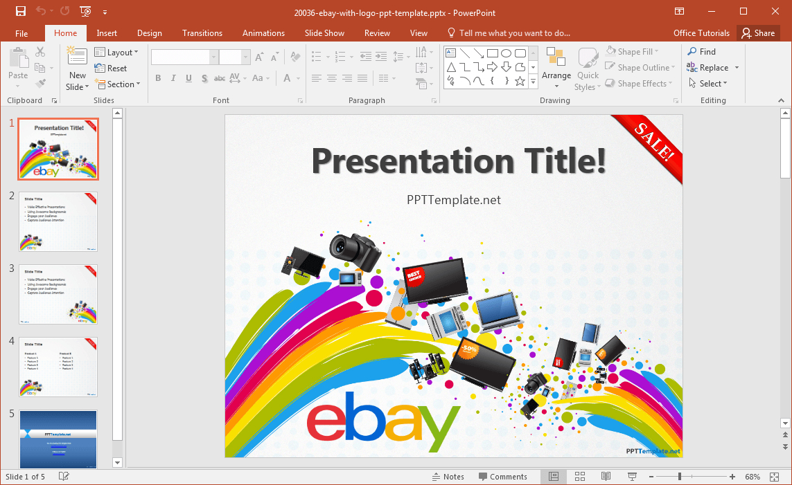 Free Ebay Powerpoint Template With How To Edit A Powerpoint Template