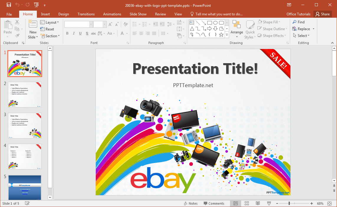 Free Ebay Powerpoint Template Within How To Edit Powerpoint Template
