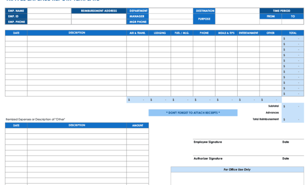 Free Expense Report Templates Smartsheet intended for Gas Mileage Expense Report Template