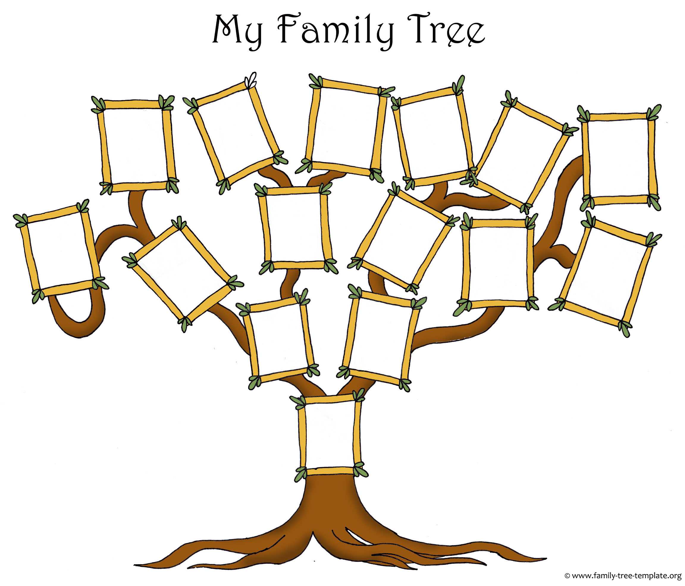 Free Family Tree Template Designs For Making Ancestry Charts With Fill In The Blank Family Tree Template