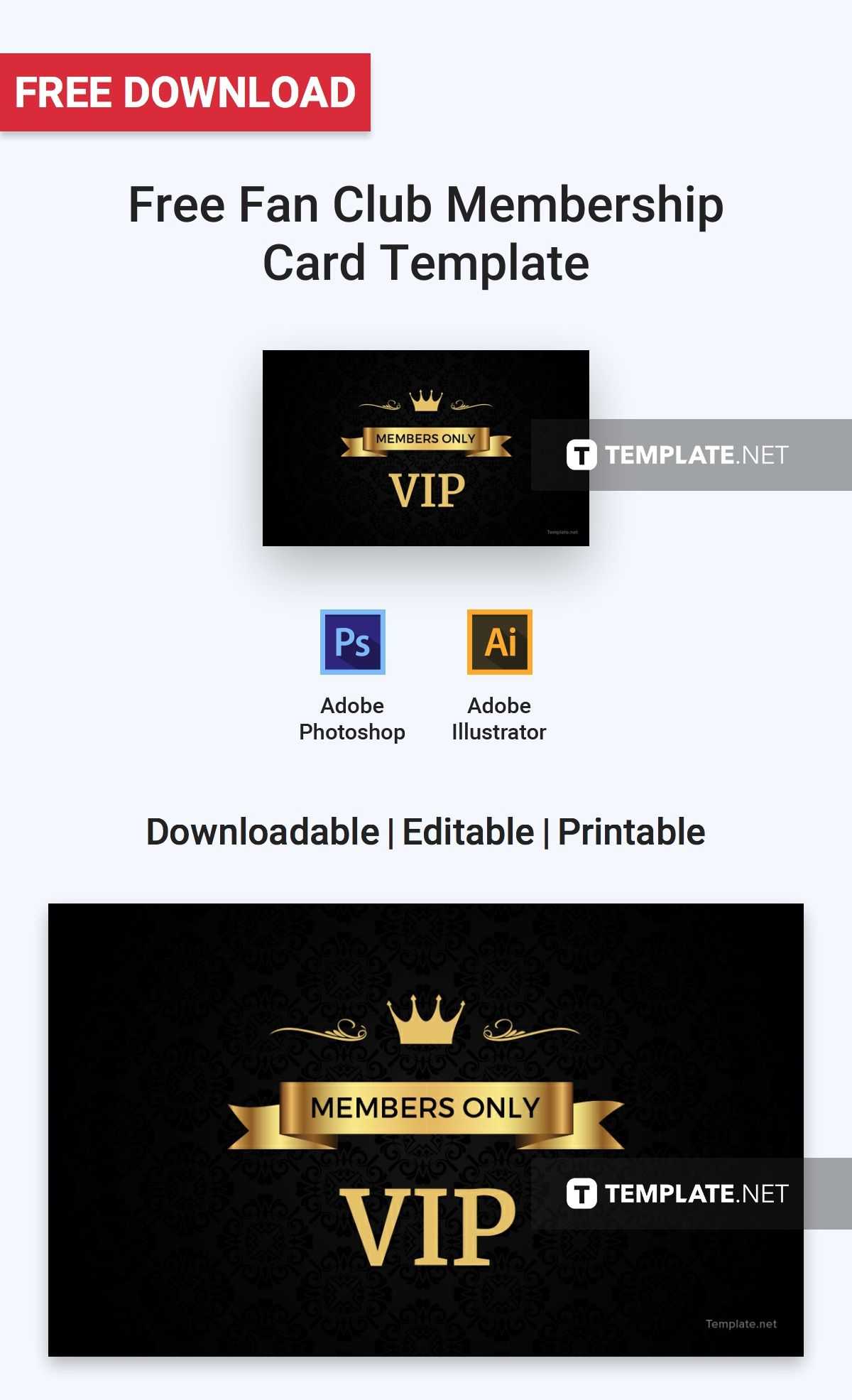 Free Fan Club Membership Card | Card Templates & Designs Intended For Template For Membership Cards