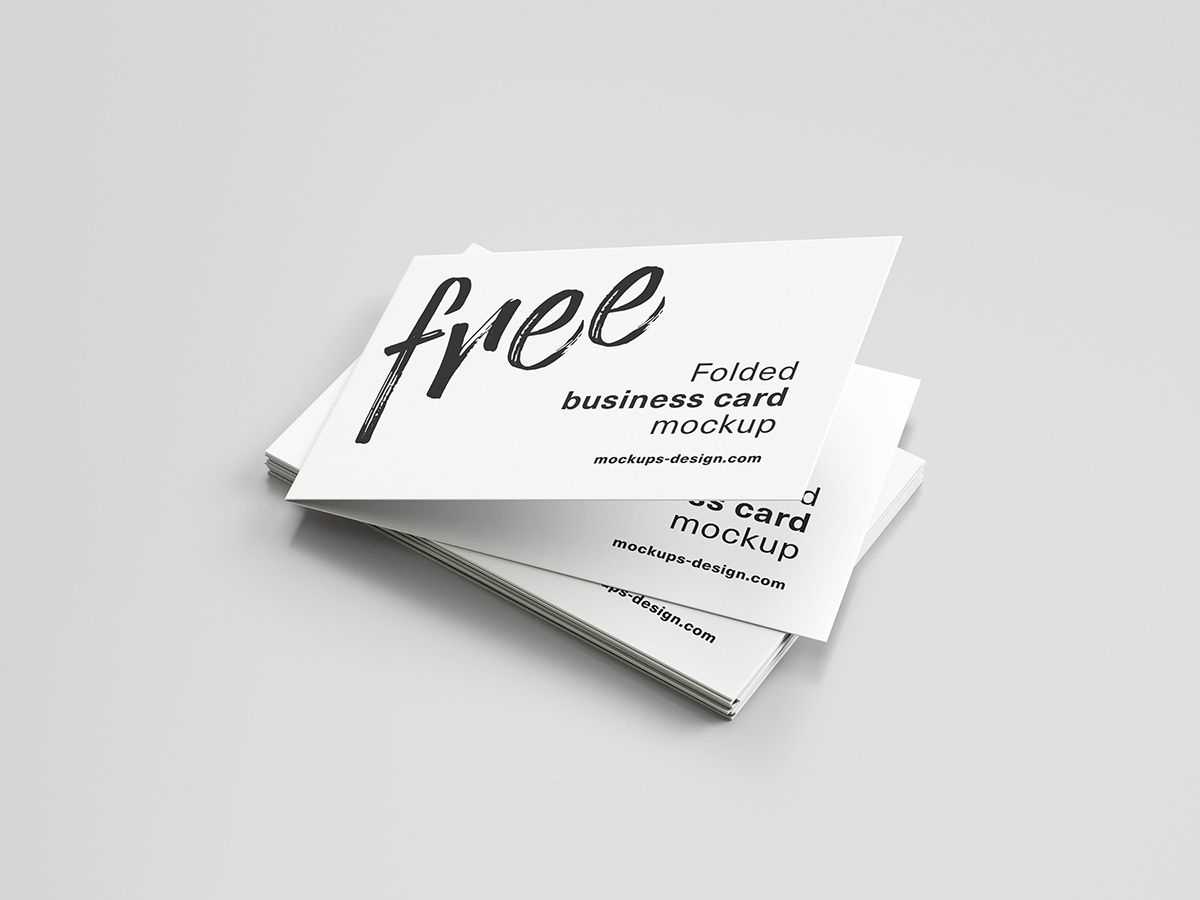 Free Folded Business Card Mockup On Behance | Mock Ups Pertaining To Ibm Business Card Template