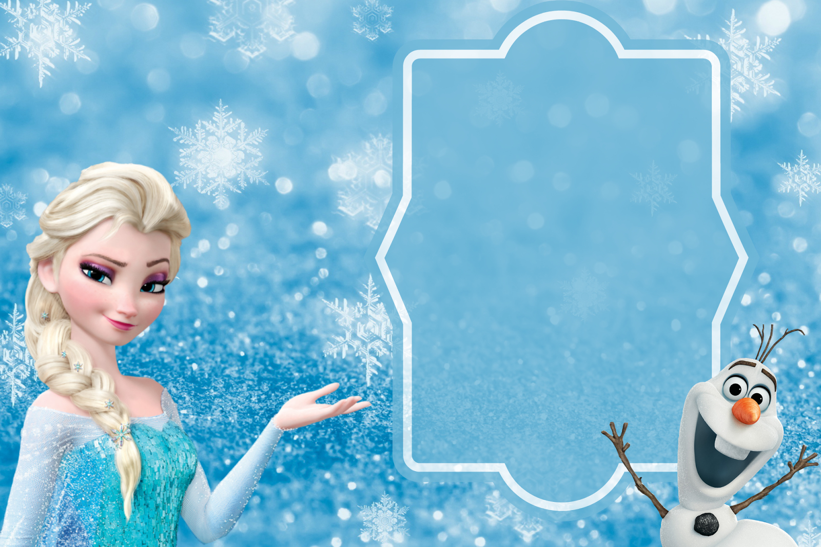 Free Frozen Party Invitation Template Download + Party Ideas Regarding Frozen Birthday Card Template