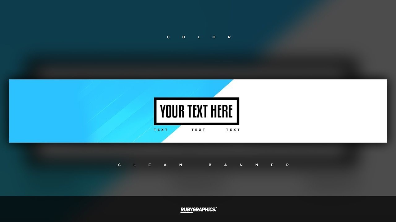 Free Gfx: Free Photoshop Banner Template: Clean 2D Custom Colors Banner  Design Within Adobe Photoshop Banner Templates