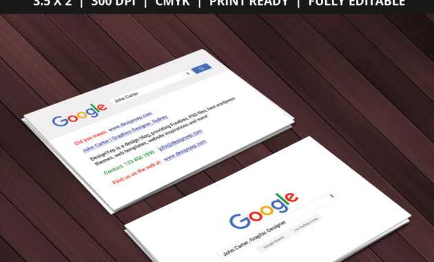 Free Google Interface Business Card Psd Template On Behance in Google Search Business Card Template