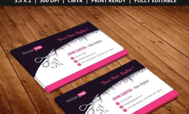 Free-Hair-Stylist-Salon-Business-Card-Template-Psd | Free for Hairdresser Business Card Templates Free