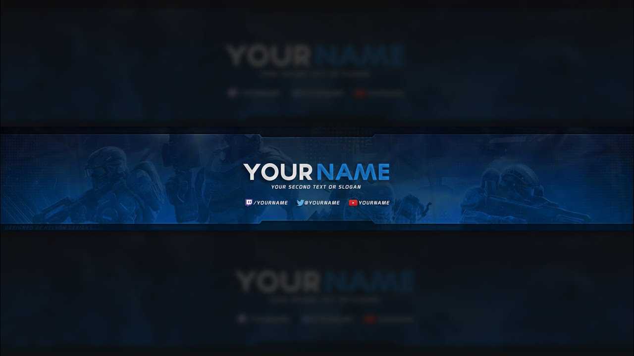 Free Halo Youtube Banner Template (Psd) Pertaining To Yt Banner Template