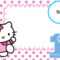 Free Hello Kitty 1St Birthday Invitation Template | Birthday With Hello Kitty Birthday Card Template Free