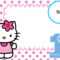 Free Hello Kitty 1St Birthday Invitation Template | Hello in Hello Kitty Birthday Card Template Free