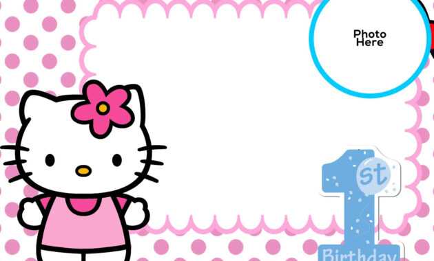 Free Hello Kitty 1St Birthday Invitation Template | Hello in Hello Kitty Birthday Card Template Free