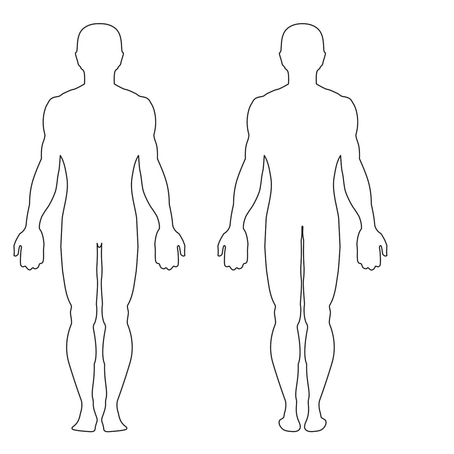 Free Human Body Outline Printable Download Free Clip Art Throughout