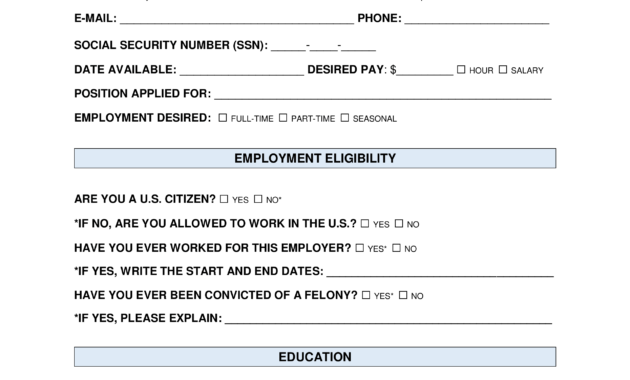 Free Job Application Form - Standard Template - Pdf | Word inside Job Application Template Word Document