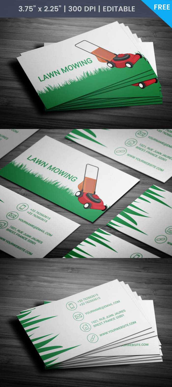Free Lawn Care Business Card Inside Lawn Care Business Cards Templates Free