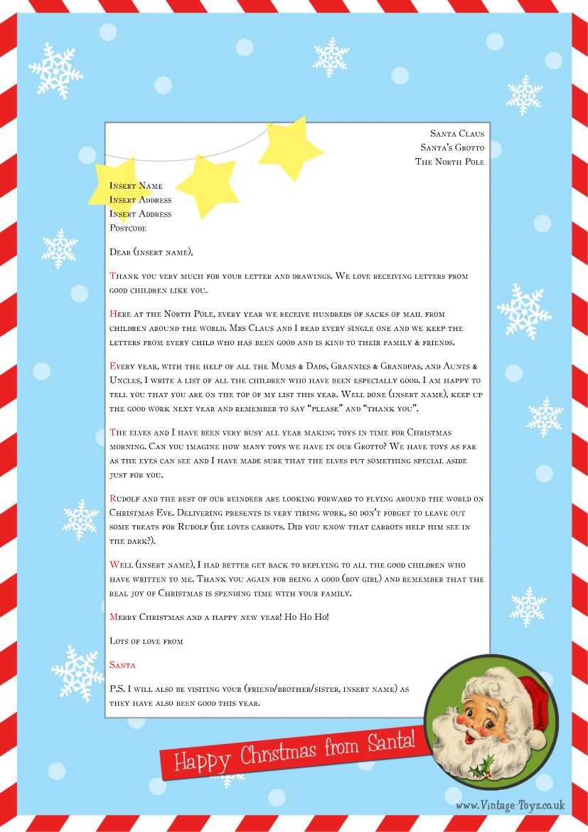 Free “Letter From Santa” Template For You To Download And Regarding Santa Letter Template Word