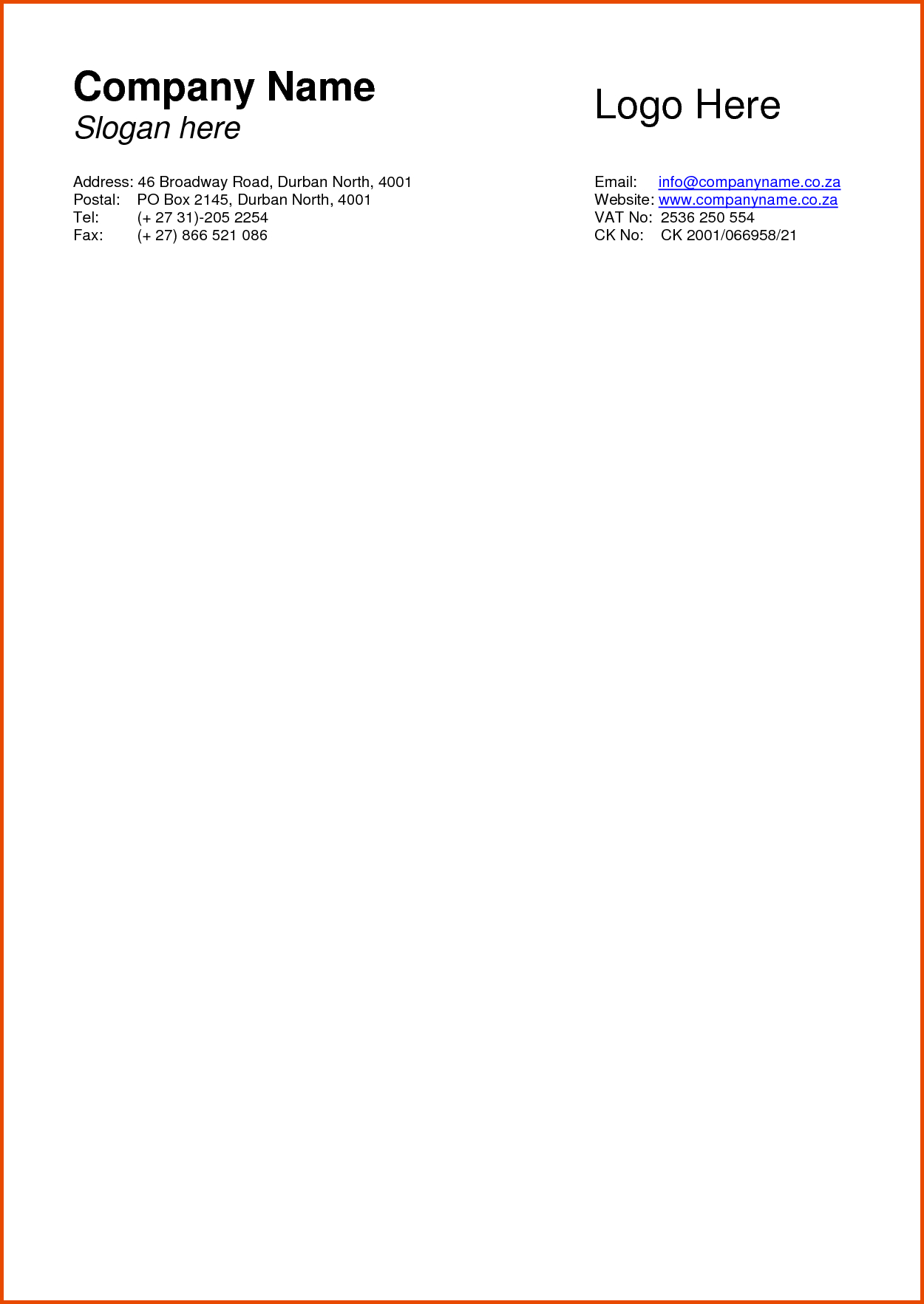 Free Letterhead Template Free Letterhead Template Free For Free Letterhead Templates For Microsoft Word