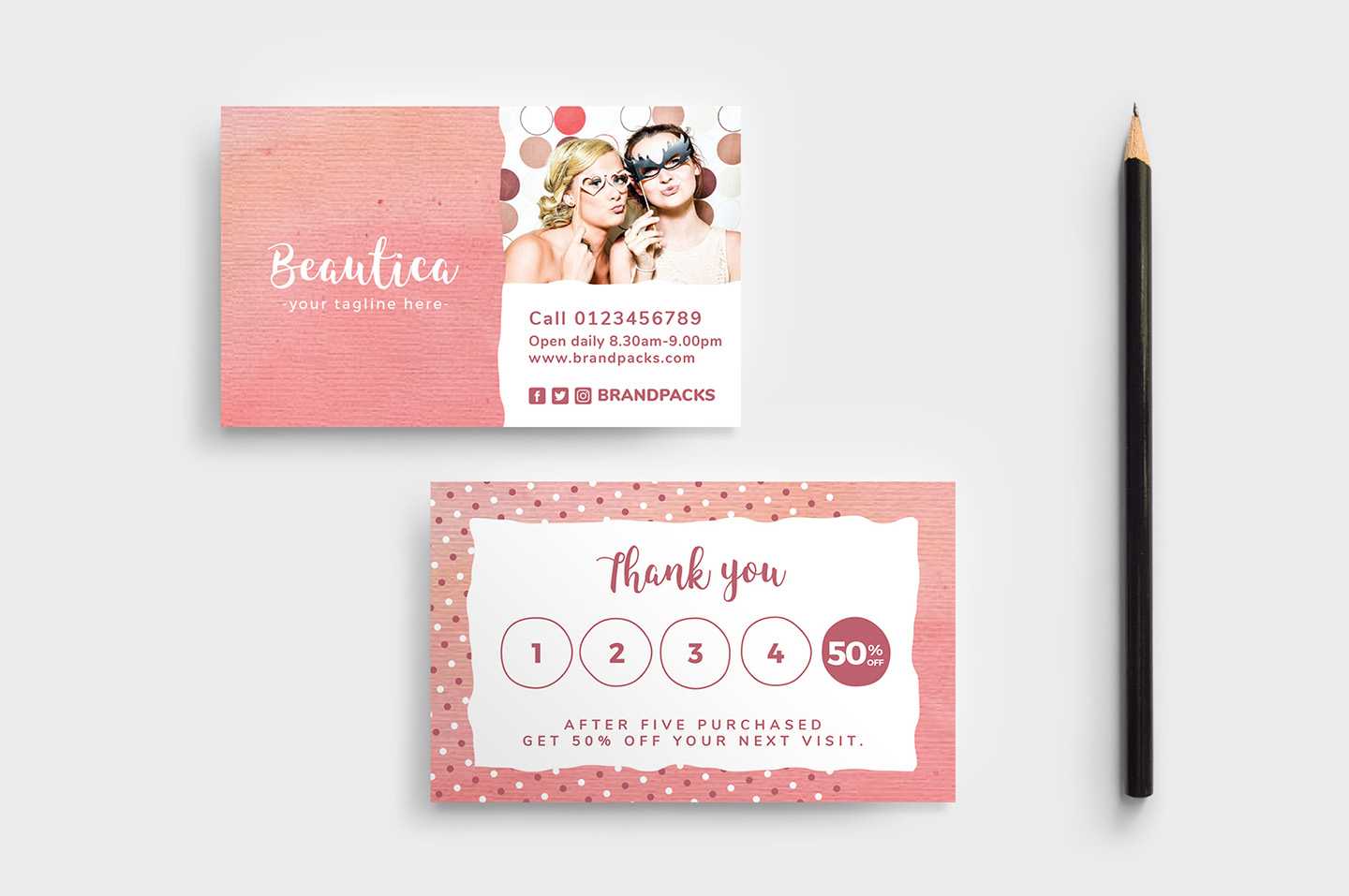 Free Loyalty Card Templates – Psd, Ai & Vector – Brandpacks Regarding Loyalty Card Design Template