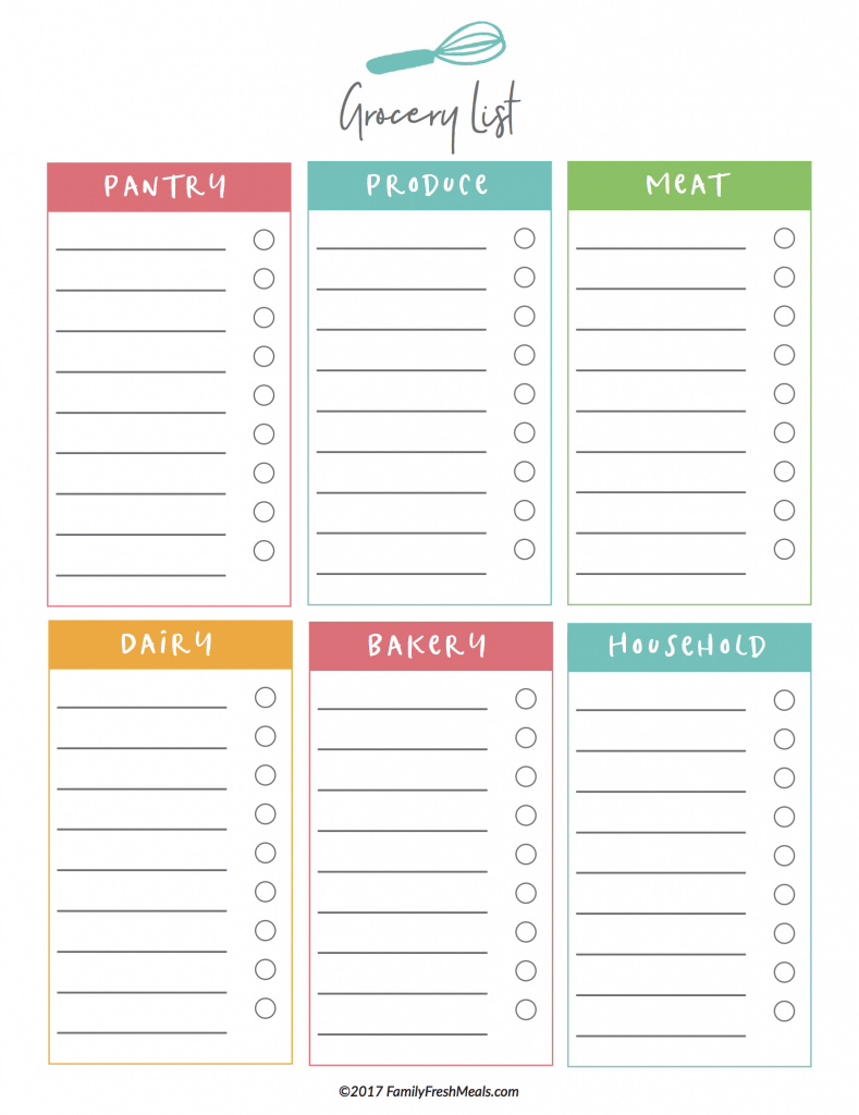 Free Meal Plan Printables - Family Fresh Meals pertaining to Blank Meal Plan Template Free Meal Plan Printables – Family Fresh Meals Pertaining To Blank Meal Plan Template