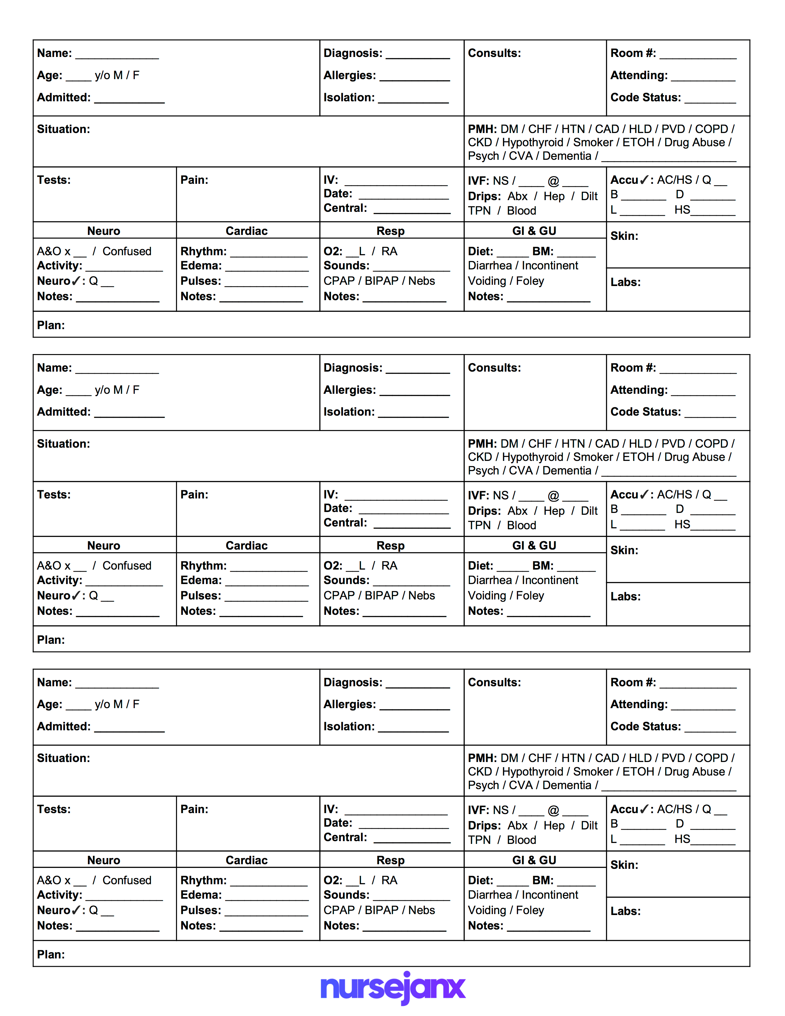 Free Mini Sbar Nursing Report Sheet. Sbar/brain Sheets Help With Regard To Nursing Assistant Report Sheet Templates