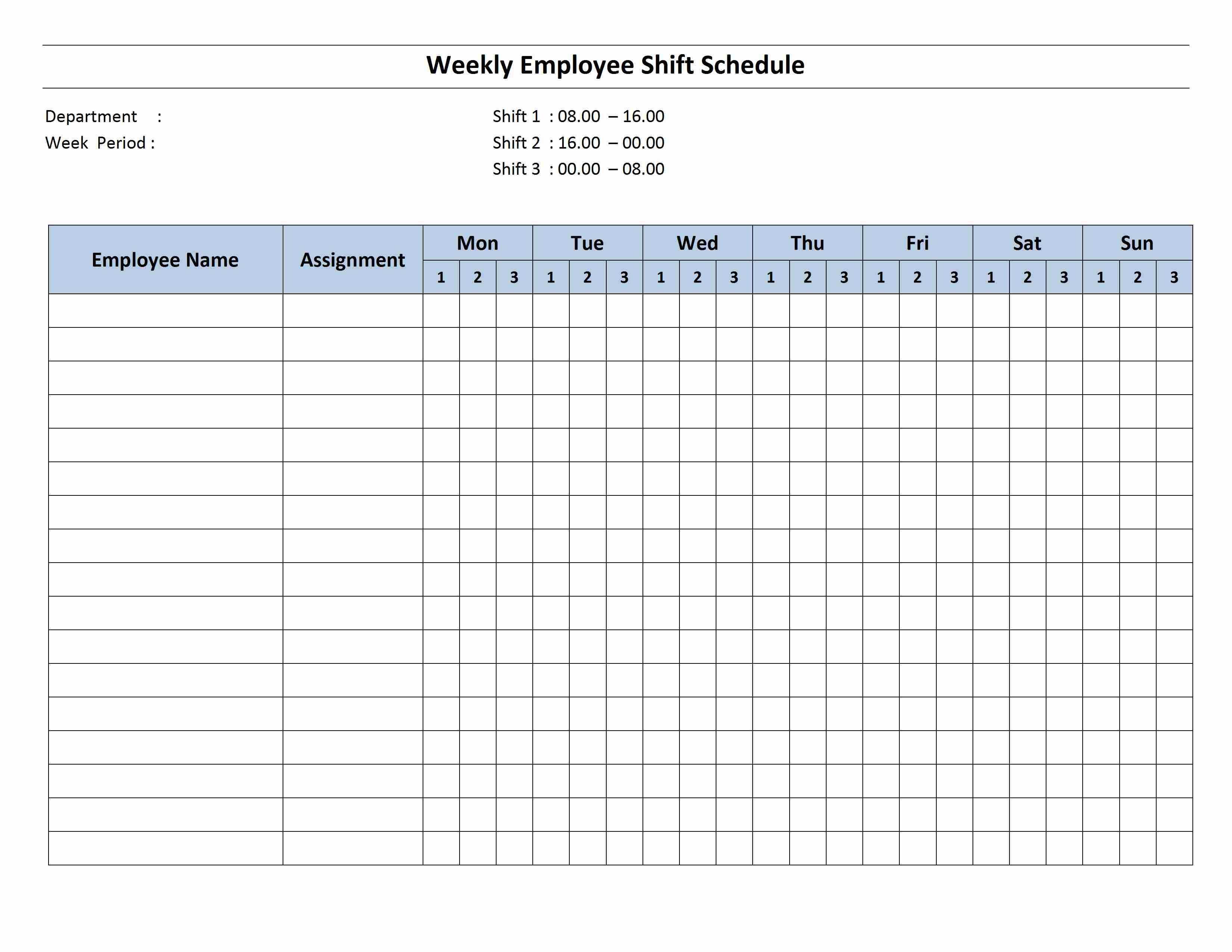 Free Monthly Work Schedule Template | Weekly Employee 8 Hour Intended For Monthly Productivity Report Template