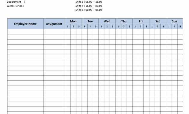 Free Monthly Work Schedule Template | Weekly Employee 8 Hour within Blank Monthly Work Schedule Template