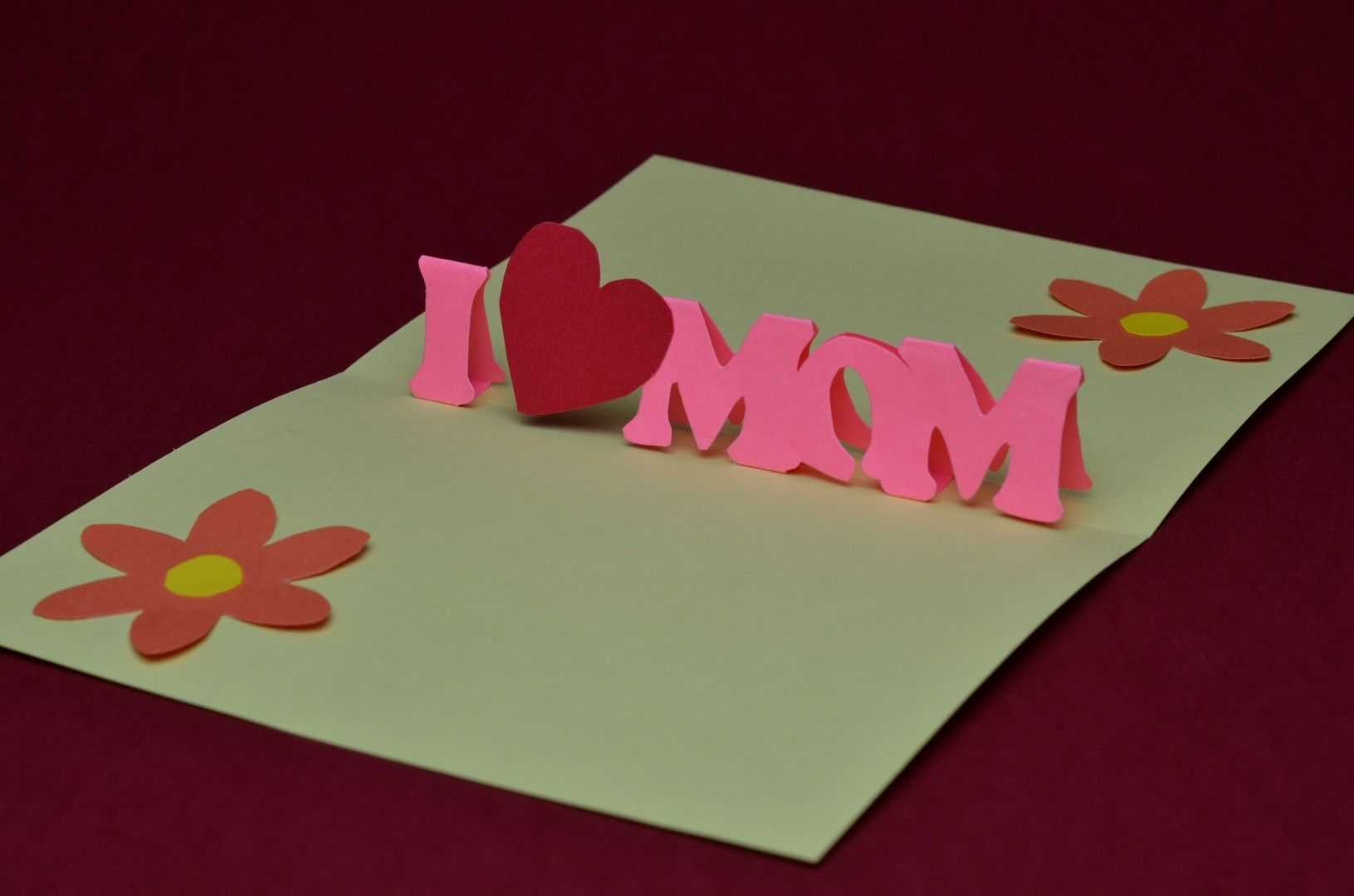 Free Mother's Day Pop Up Card Template And Tutorial | Places Inside Templates For Pop Up Cards Free