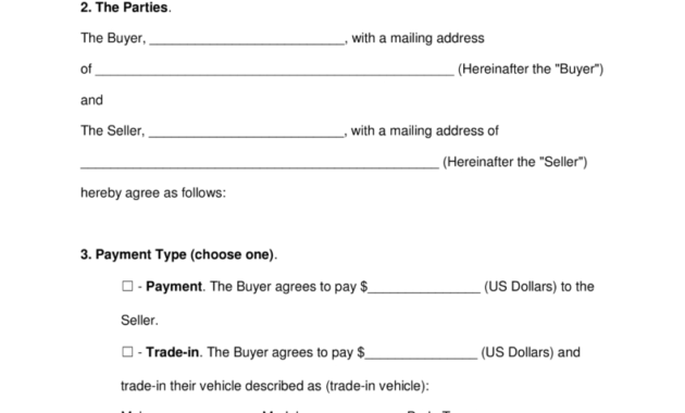 Free Motor Vehicle (Dmv) Bill Of Sale Form - Word | Pdf in Vehicle Bill Of Sale Template Word