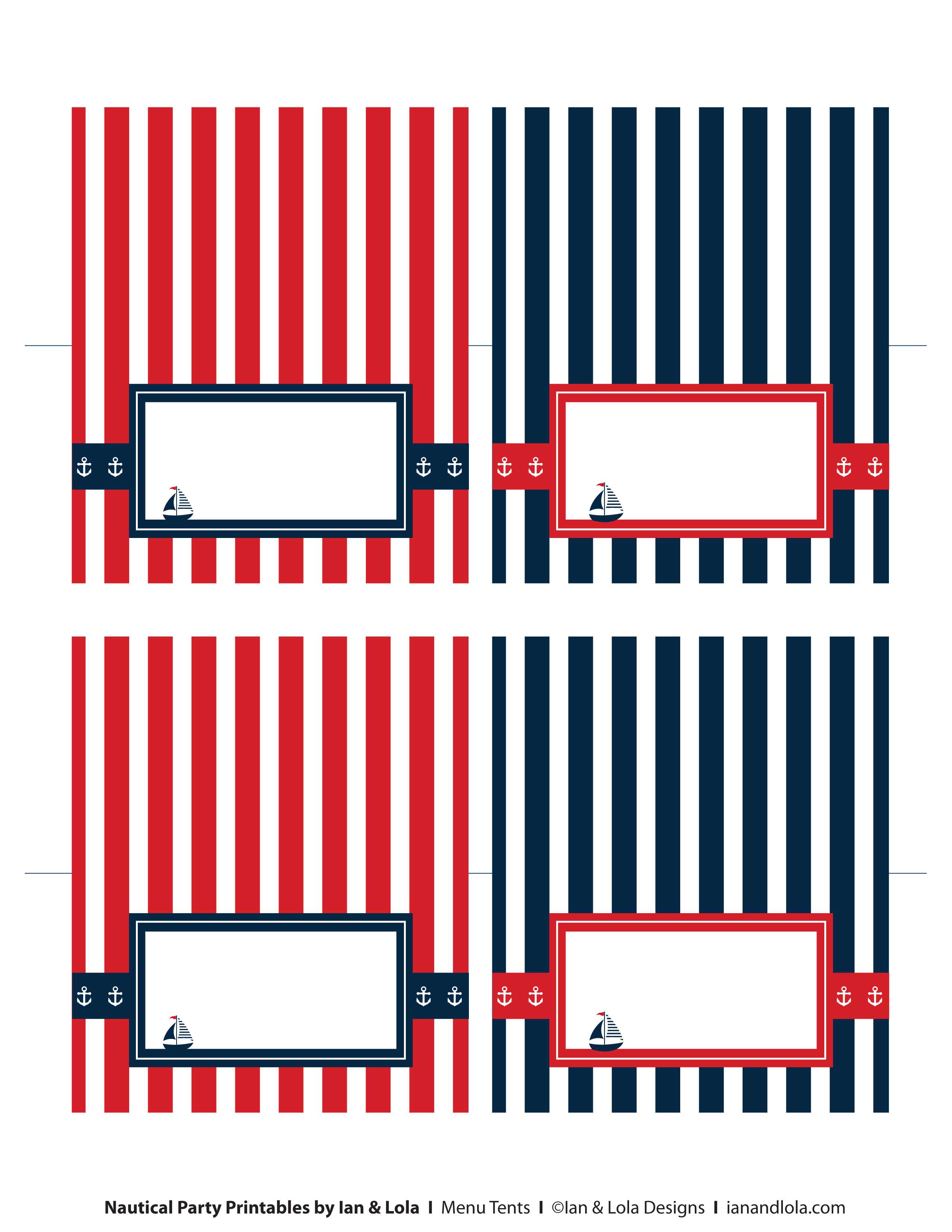 Free Nautical Party Printables From Ian & Lola Designs Inside Nautical Banner Template