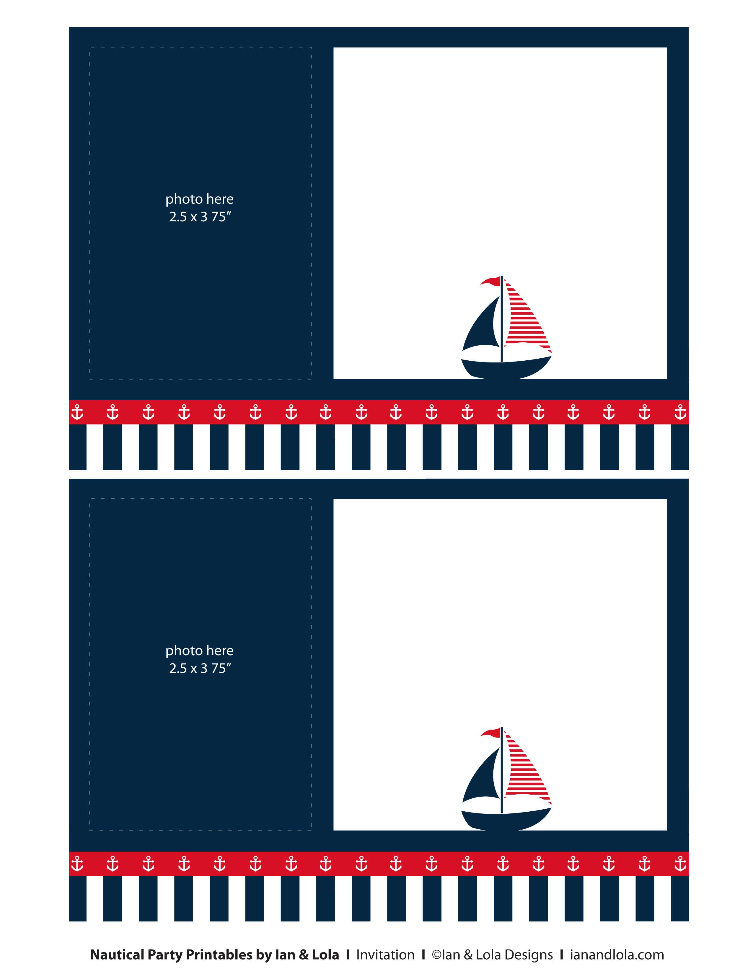 Free Nautical Party Printables From Ian & Lola Designs With Nautical Banner Template