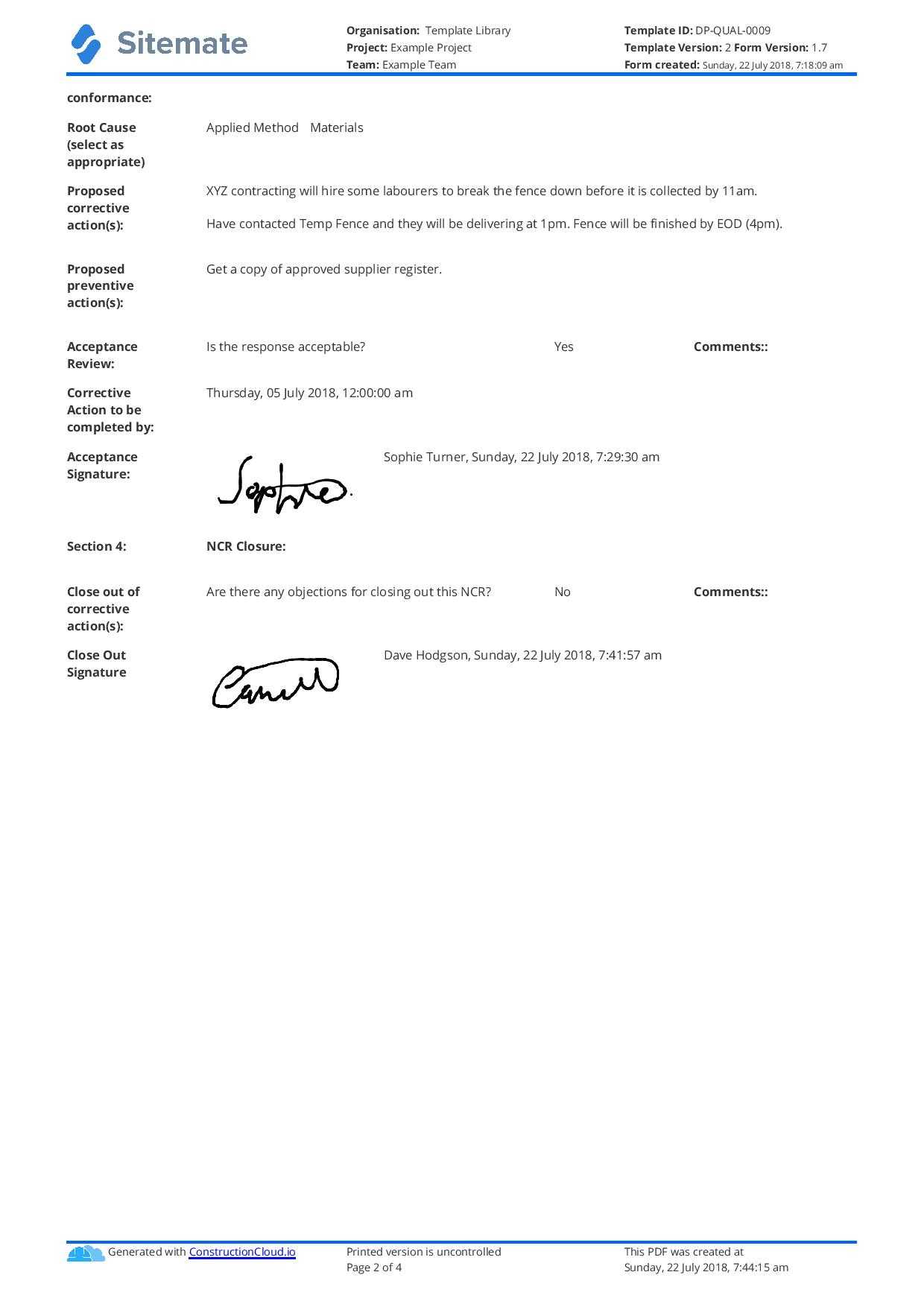 Free Non Conformance Report Template (Better Than Pdf And In Quality Non Conformance Report Template