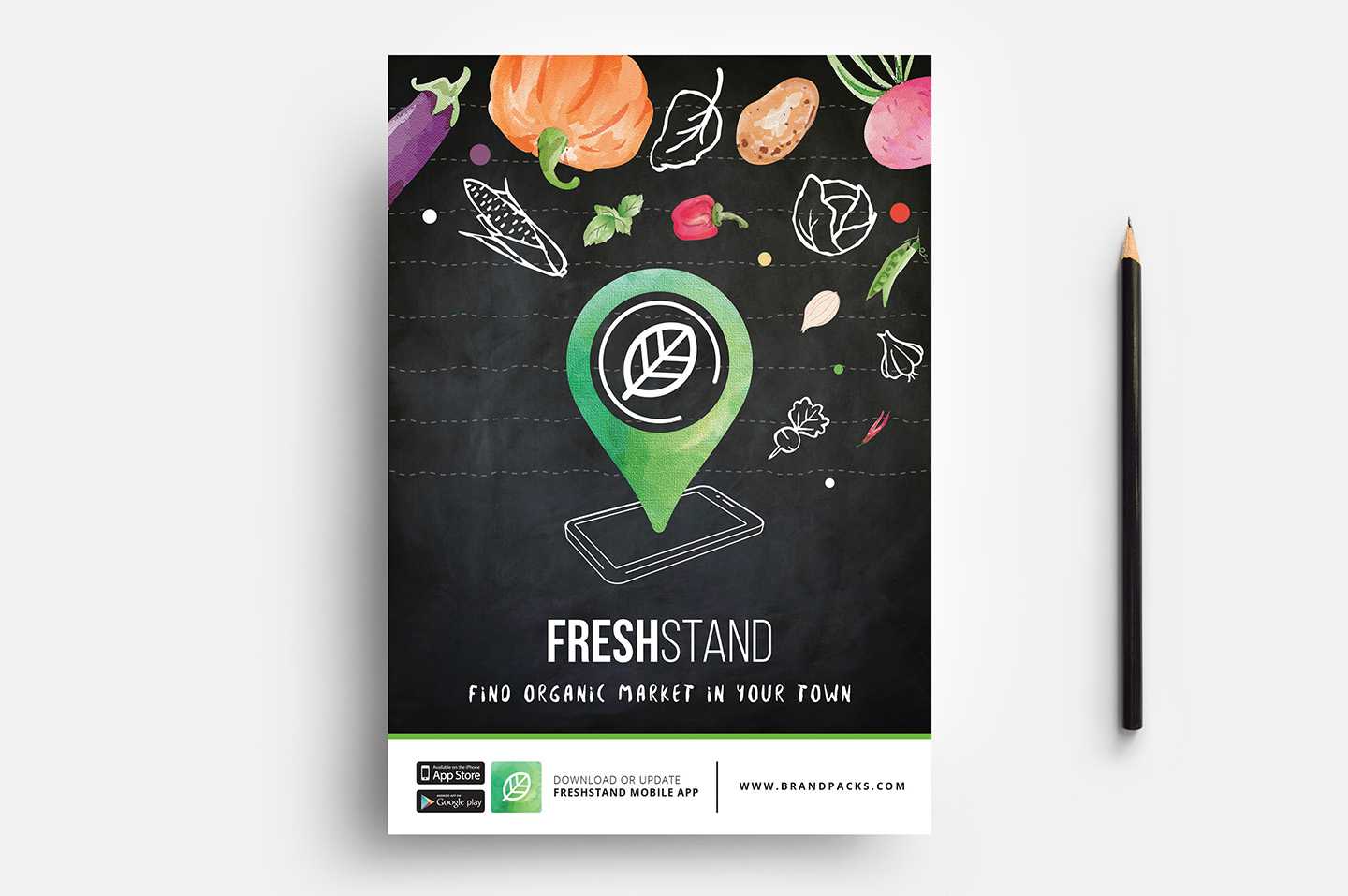 Free Organic Market Flyer Template – Psd, Ai & Vector With Regard To Illustrator Brochure Templates Free Download