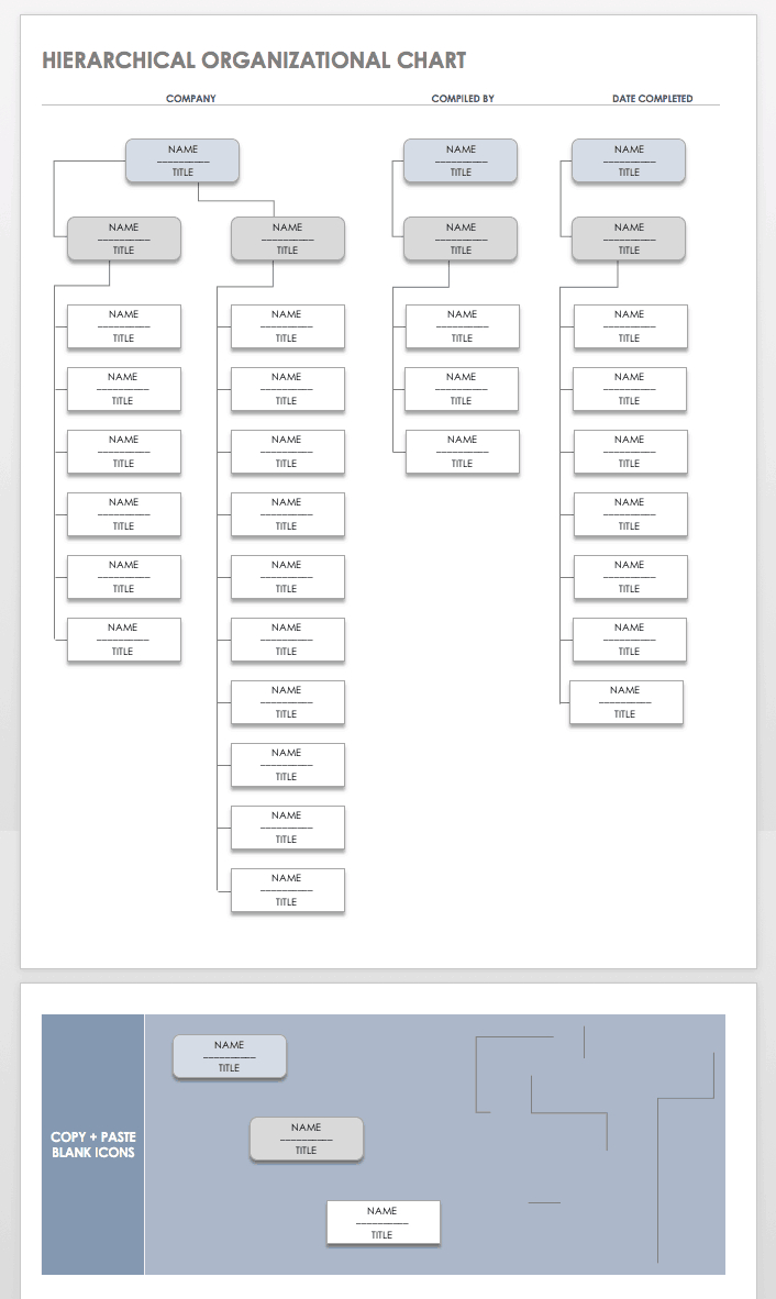Free Organization Chart Templates For Word | Smartsheet Within Org Chart Word Template