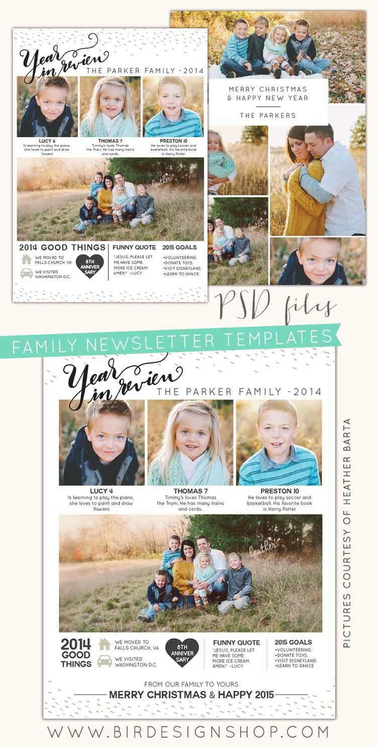 Free Photoshop Download + Year In Review Newsletters Regarding Free Photoshop Christmas Card Templates For Photographers