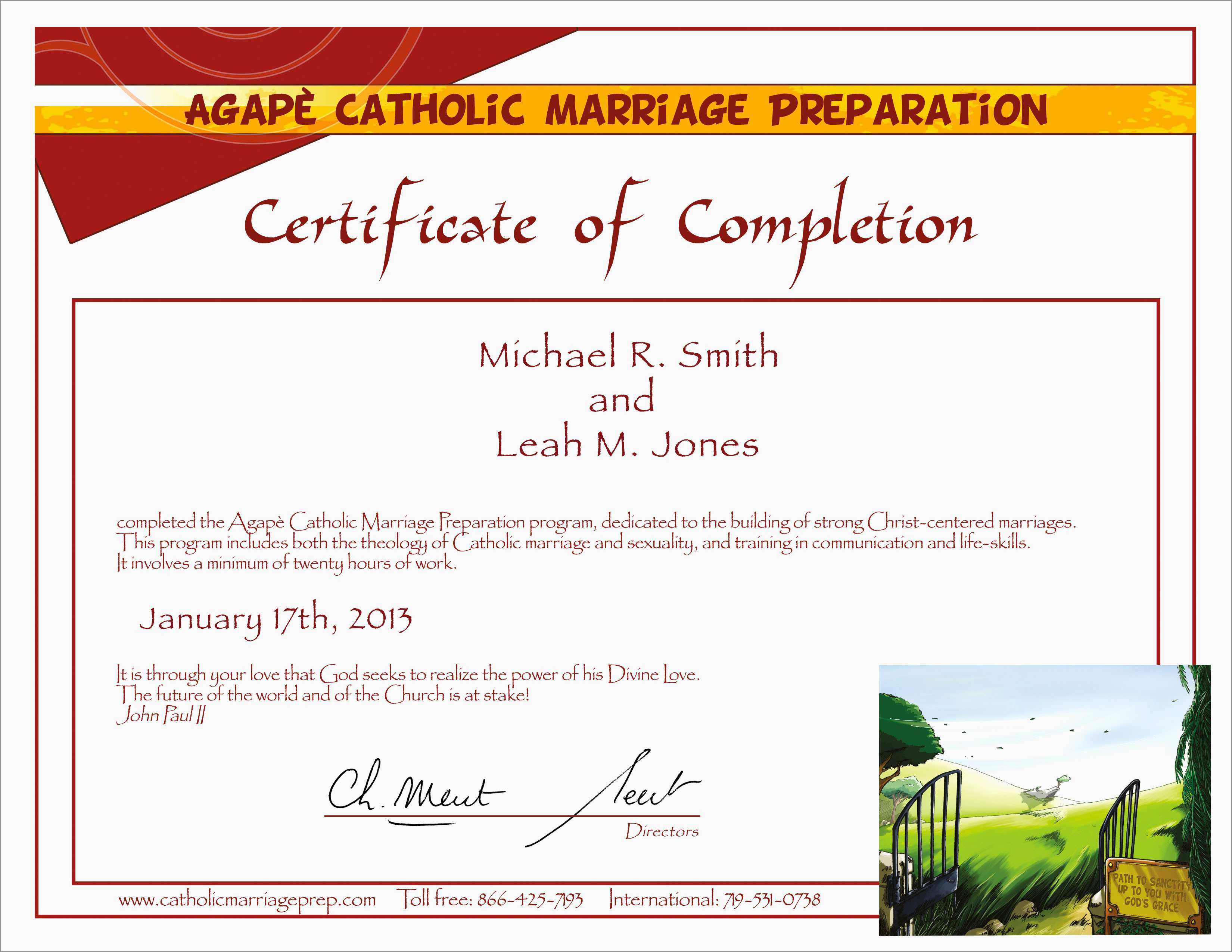 Free Premarital Counseling Certificate Of Completion Within Premarital Counseling Certificate Of Completion Template