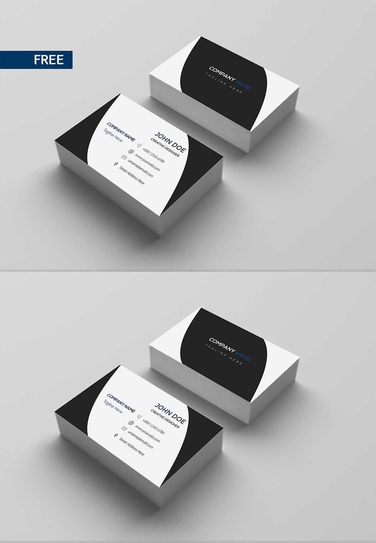 Free Print Design Business Card Template - Creativetacos Inside Free Bussiness Card Template