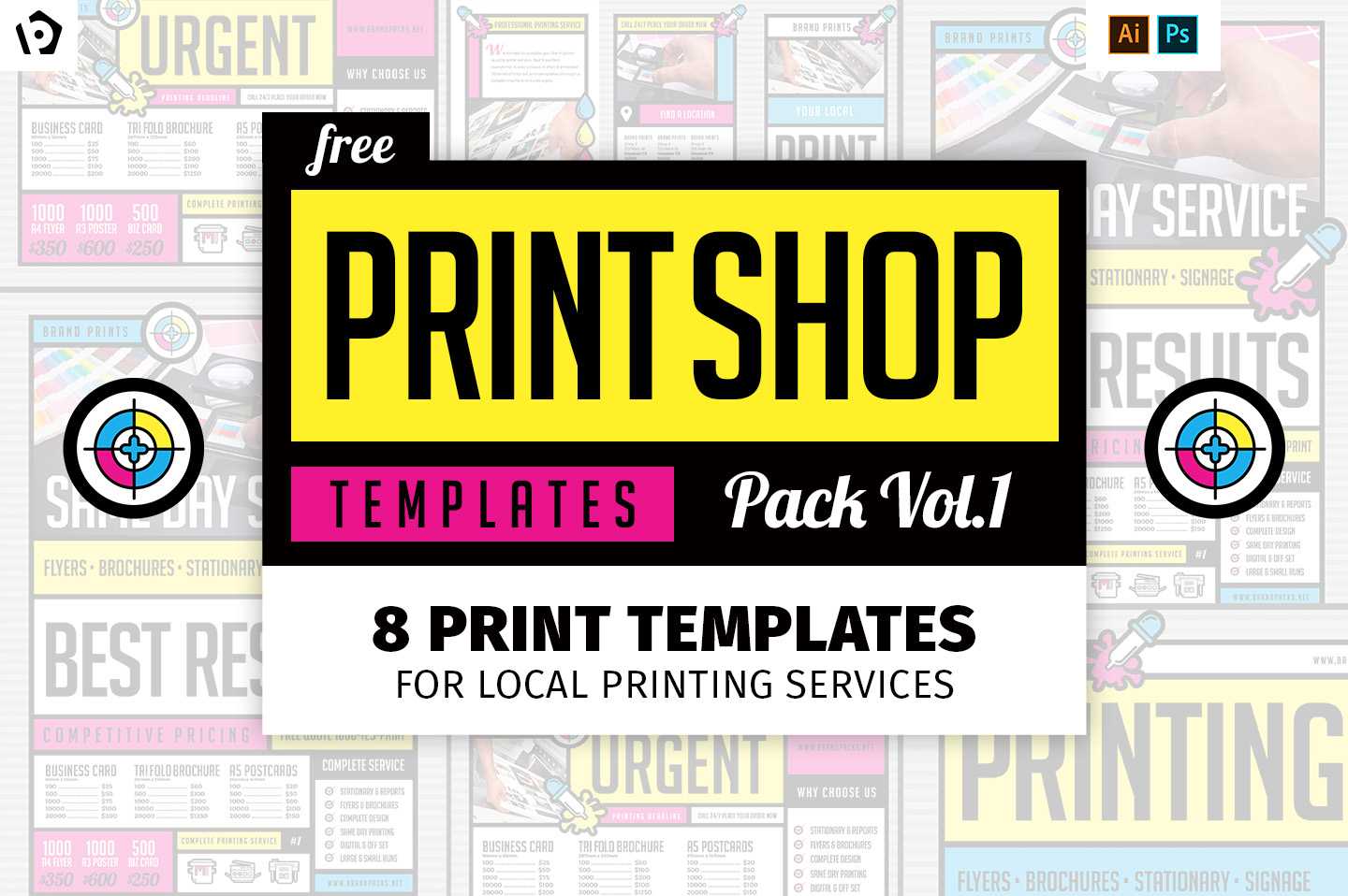 Free Print Shop Templates For Local Printing Services Within Free Templates For Cards Print