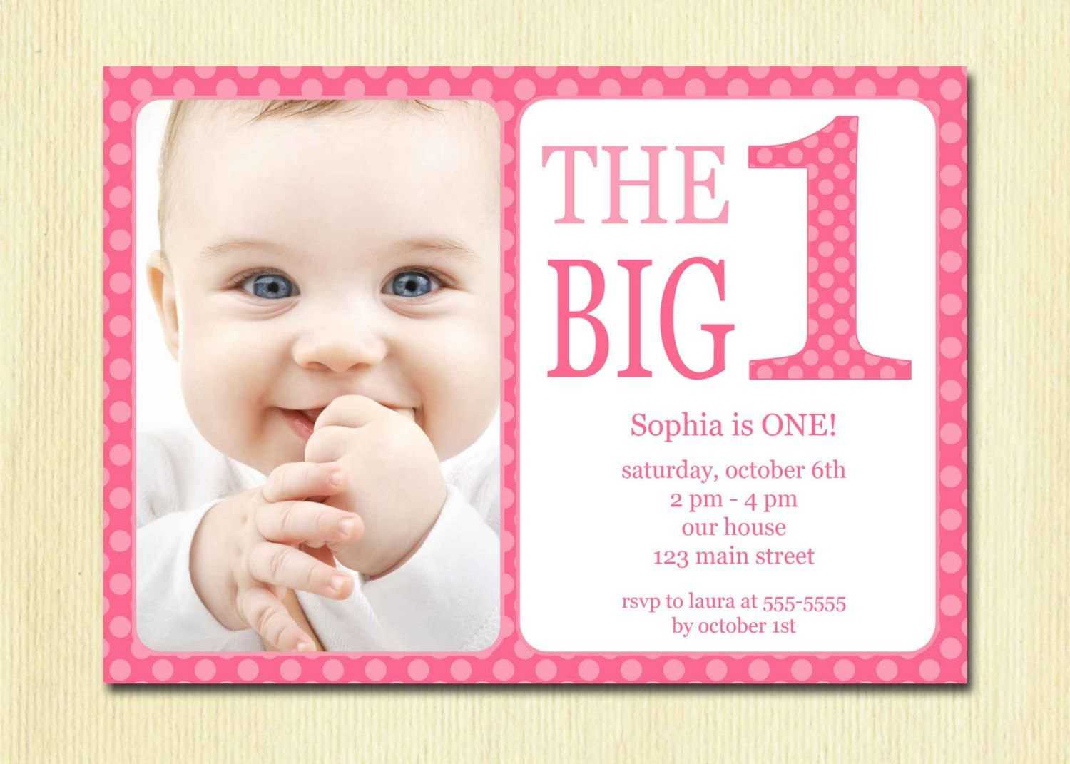 Free Printable 1St Birthday Invitation Template | Birthday In First Birthday Invitation Card Template