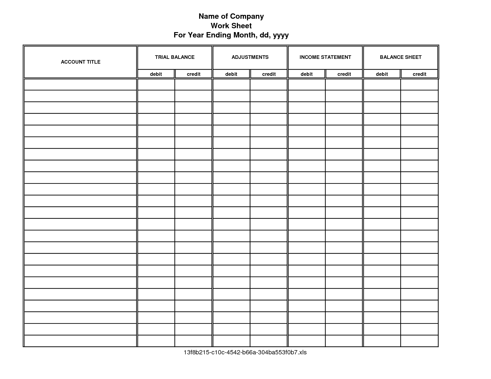 Free Printable Accounting Ledger Sheets | 8 Organization Pertaining To Air Balance Report Template