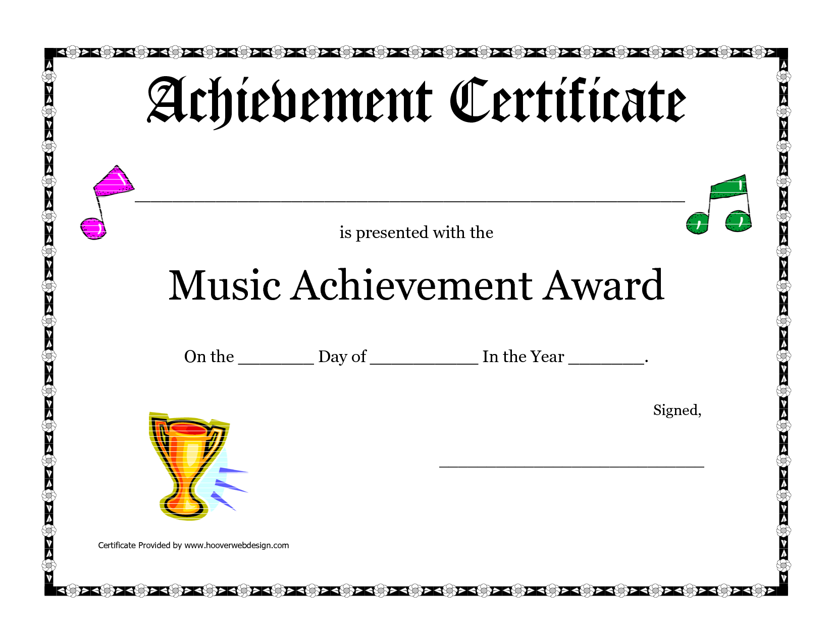 Free Printable Achievement Award Certificate Template Within Academic Award Certificate Template